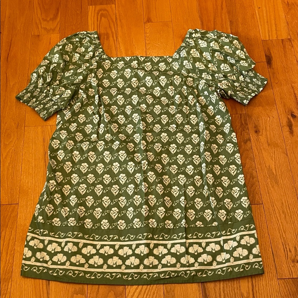 SUPER CUTE Crown & Ivy Green and White Mini Dress SZ XL